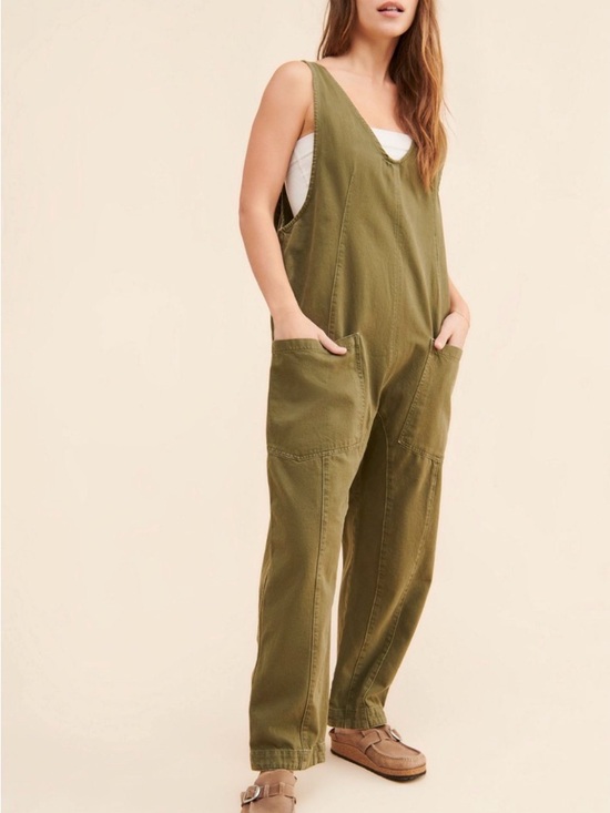 We The Free Denim - We The Free by Free People / Jumpsuit in Olive / pre-loved / EUC